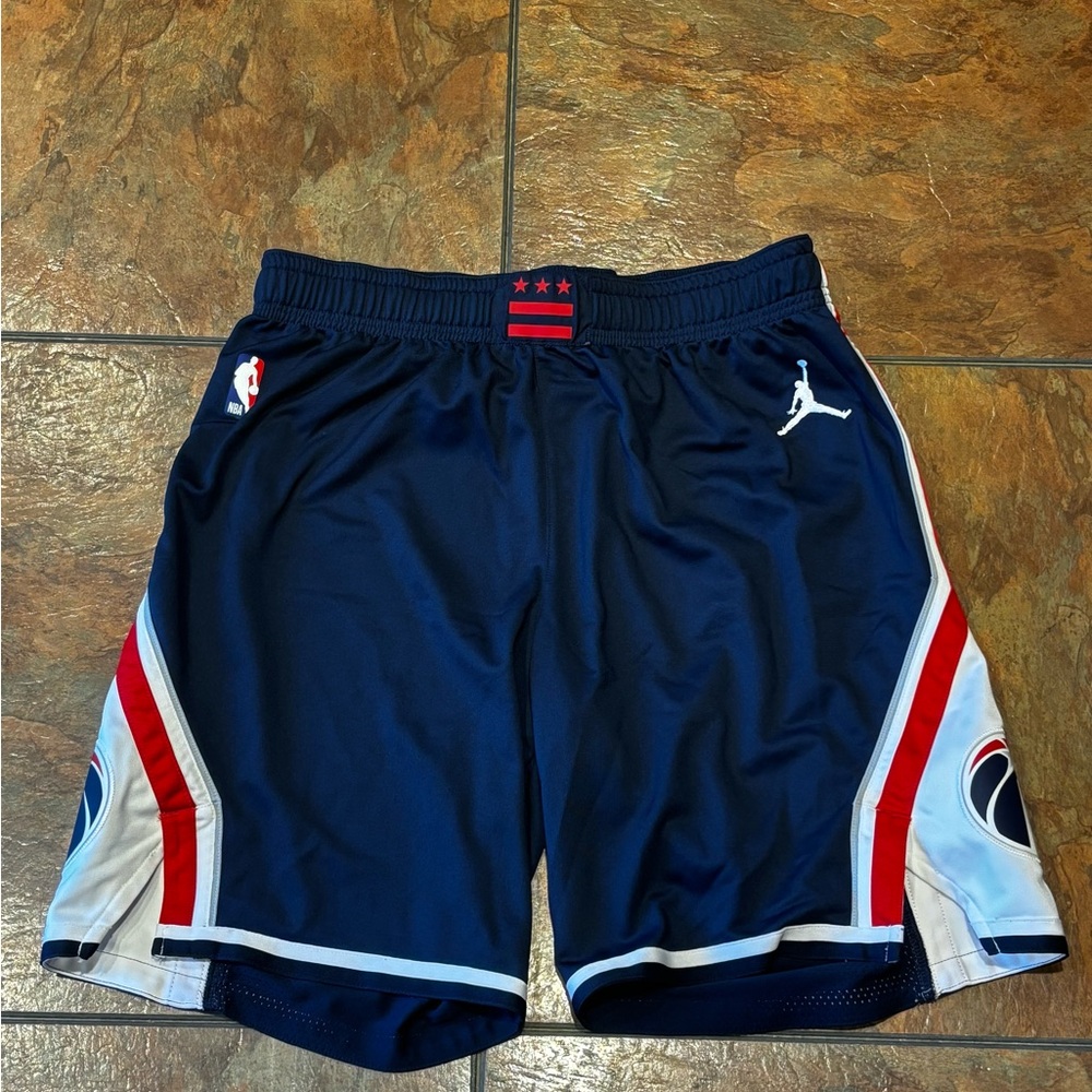 Washington Wizards NBA Statement Edition Jordan Men's Navy Blue Shorts Size 40